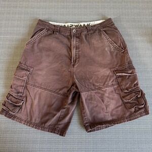 Airwalk Y2K Brown Cargo Shorts Men's Size 32